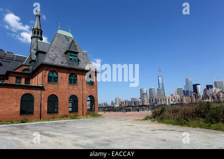 La Ferrovia Centrale del New Jersey (CRRNJ) terminale a Liberty State Park Foto Stock