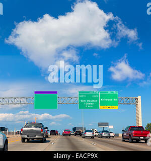 Houston Katy Freeway traffico Fwy 10 interstate in Texas USA US Foto Stock