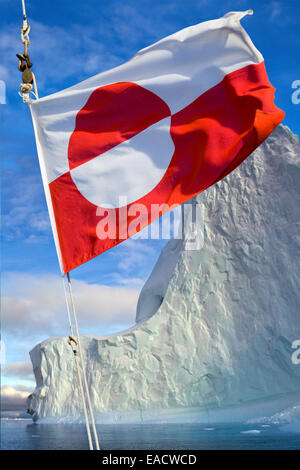 Bandiera della Groenlandia Foto Stock