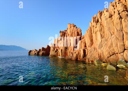 Le rocce rosse di Arbatax, rocce di porfido, Tortoli, provincia di Ogliastra, Sardegna, Italia Foto Stock