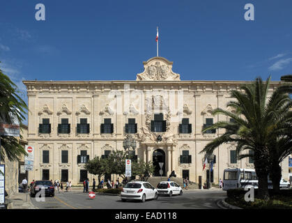 Auberge de Castille, palazzo rinascimentale, Valletta, Malta Foto Stock