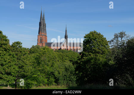 Cattedrale di Uppsala, Uppsala, la Contea di Uppsala, Svezia Foto Stock