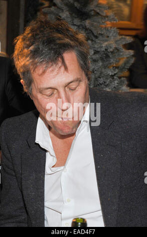 Henndorf vicino a Salisburgo, Austria. 11 Novembre, 2014. Attore britannico Hugh Grant su 11 Novembre 2014 all'apertura dei mercati di Natale a Aiderbichl Estate in Henndorf vicino a Salisburgo, Austria. Credito: dpa picture alliance/Alamy Live News Foto Stock