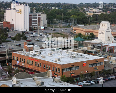 Il centro sul tetto Vista dall'Hotel Alex Johnson, Rapid City, Black Hills, SD, STATI UNITI D'AMERICA Foto Stock