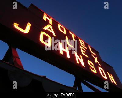 Grande segno sul tetto, Alex Johnson Hotel, Rapid City, Black Hills, SD, STATI UNITI D'AMERICA Foto Stock