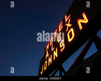 Grande segno sul tetto, Alex Johnson Hotel, Rapid City, Black Hills, SD, STATI UNITI D'AMERICA Foto Stock