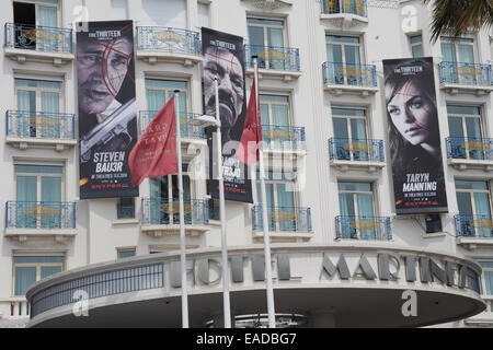 I preparativi per la 67th Cannes Film Festival con: atmosfera dove: Cannes, Francia Quando: 10 Maggio 2014 Foto Stock