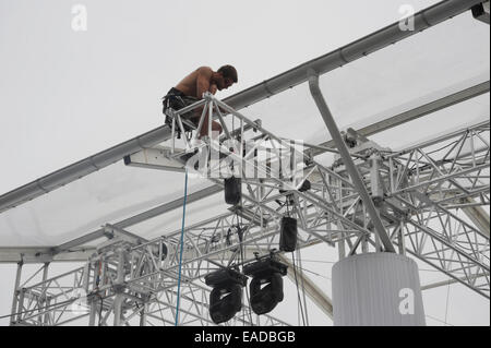 I preparativi per la 67th Cannes Film Festival con: atmosfera dove: Cannes, Francia Quando: 10 Maggio 2014 Foto Stock