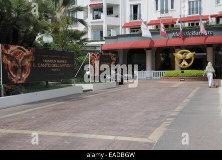 I preparativi per la 67th Cannes Film Festival con: atmosfera dove: Cannes, Francia Quando: 10 Maggio 2014 Foto Stock