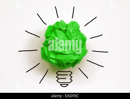 Pensare verde Foto Stock