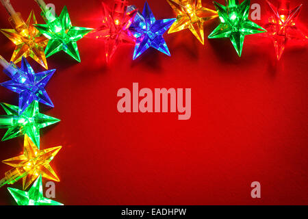 Le luci di Natale sfondo Foto Stock