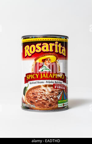 Rosarita piccante refried fagioli con peperoncini jalapeno Foto Stock