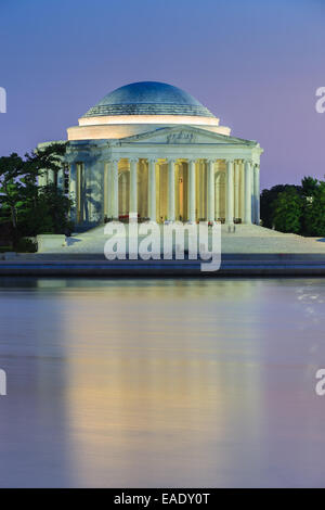 Il Thomas Jefferson Memorial è un memoriale presidenziale a Washington D.C., dedicato a Thomas Jefferson, un americano Foundin Foto Stock