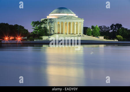 Il Thomas Jefferson Memorial è un memoriale presidenziale a Washington D.C., dedicato a Thomas Jefferson, un americano Foundling Foto Stock