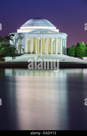 Il Thomas Jefferson Memorial è un memoriale presidenziale a Washington D.C., dedicato a Thomas Jefferson, un americano di fondazione Foto Stock