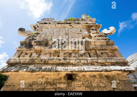 La chiesa di Chichen Itza Chacón Mool, Messico Foto Stock