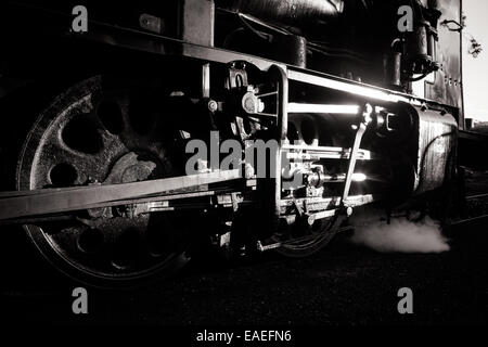 Un motore a vapore da Victorian Goldfields Railway a Maldon, Victoria, Australia Foto Stock