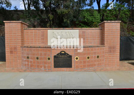 Beach Boys Memoriale di dove sono state sollevate a Hawthorne nella contea di Los Angeles. Foto Stock