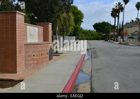 Beach Boys Memoriale di dove sono state sollevate a Hawthorne nella contea di Los Angeles. Foto Stock