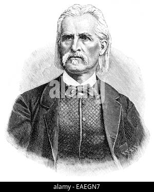 Robert Hamerling o Johann Rupert Hammerling, 1830 - 1889, Austrian poeta e scrittore, Portait von Robert Hamerling oder Rupert J Foto Stock