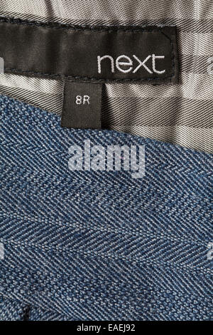 Etichetta successiva in formato 8R pantaloni Foto Stock