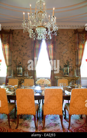 Sala da pranzo formale di Swan House Foto Stock
