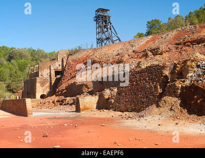 Peña del Hierro miniera Minas De Riotinto, Rio Tinto area mineraria, provincia di Huelva, Spagna Foto Stock