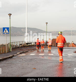 Lavoratori edili Foto Stock