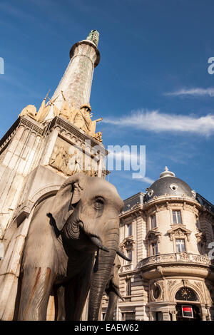 Fontaine des Eléphants, Chambery, Rhône-Alpes. Francia Foto Stock