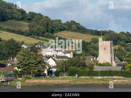 Villaggio Axmouth nella luce della sera Foto Stock