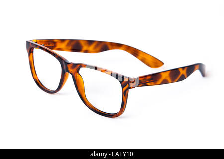 Guscio di tartaruga occhiali isolato Foto Stock