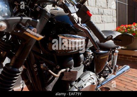 Parcheggiato Triumph Bonneville se motociclo - USA Foto Stock