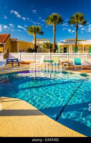 Piscina presso un hotel in Vilano Beach, Florida. Foto Stock