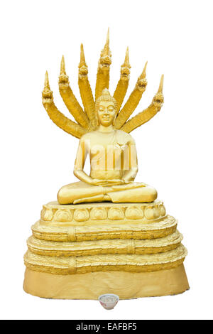 Buddha d'oro.Buddha su uno sfondo bianco. a chiangmai , della Thailandia, senza limitare in copia o utilizzare . Questa foto preso queste conditi Foto Stock