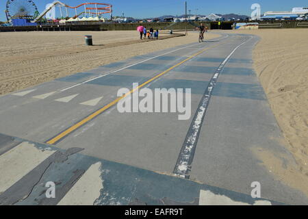 L'area turistica a Santa Monica in California Foto Stock