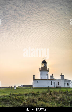 Chanonry Point Lighthouse sul Black Isle in Scozia. Foto Stock