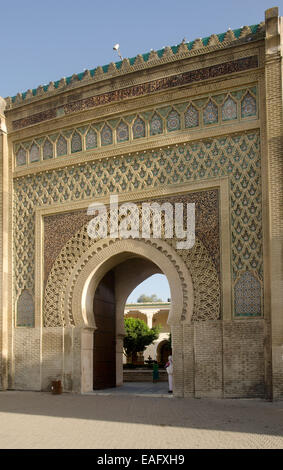 Bab El Mansour Meknes Foto Stock