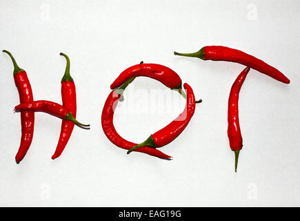 Red Hot Chili Peppers l'ortografia della parola HOT Foto Stock