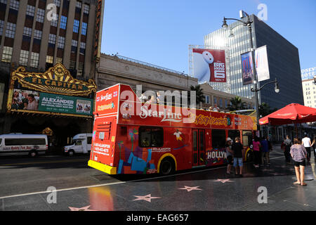 Starline City Sightseeing Tours in autobus in Hollywood, Los Angeles, California Foto Stock