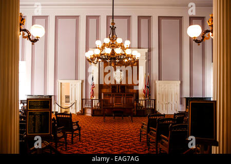 La vecchia camera del Senato all'interno dell'Alabama State Capitol Building in Montgomery Foto Stock