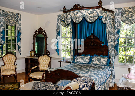 Interno della prima casa bianca della Confederazione e casa di Presidente Jefferson Davis a Montgomery in Alabama Foto Stock