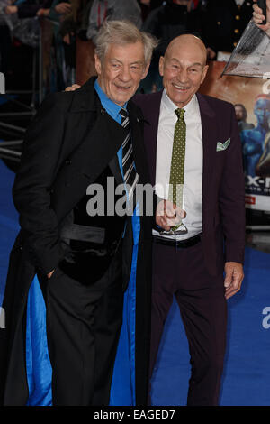 Il Regno Unito Premiere di 'X-Men: giorni di Futuro Passato" tenutasi presso l' Odeon Leicester Square - Arrivi con: Sir Ian Mckellen,Patrick Stewart dove: Londra, Regno Unito quando: 12 Maggio 2014 Foto Stock