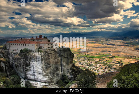 Il monastero di Varlaam Meteora complesso in Grecia Foto Stock