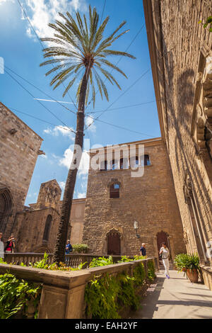 Casa de l'Ardiaca nel quartiere Gotico di Barcellona, Spagna Foto Stock