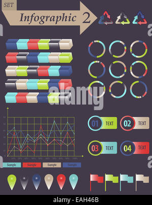 Elementi Infographics impostato per il Business - vettore Foto Stock