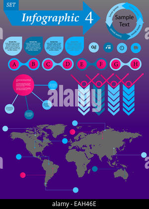 Elementi Infographics impostato per il Business - vettore Foto Stock