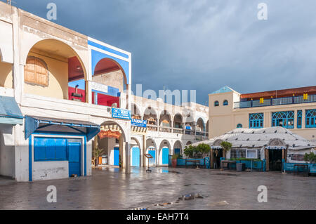 Piazza della Città vecchia di Essaouira, Marocco, Africa Foto Stock