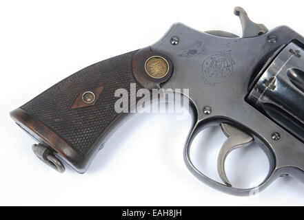 Smith e wesson revolver da WW1 rilasciato al membro del Royal Flying Corps Foto Stock