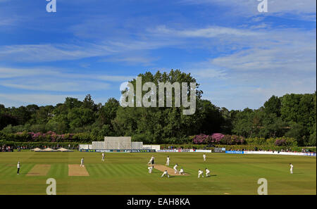 Cricket - Vista generale del gioco tra Kent & Worcestershire nella contea di campionato a la massa Nevill a Tunbridge Wells Foto Stock