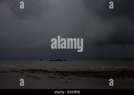 Nightfall, Varengeville sur Mer, Normandia, Francia Foto Stock